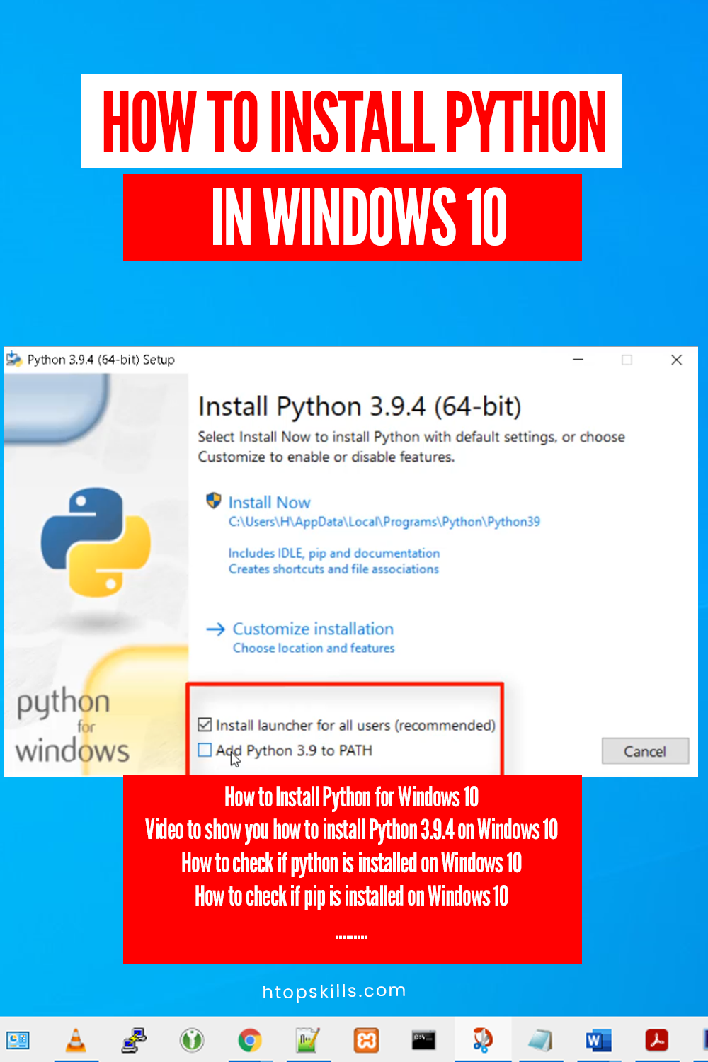 How To Install Python On Windows Htop Skills