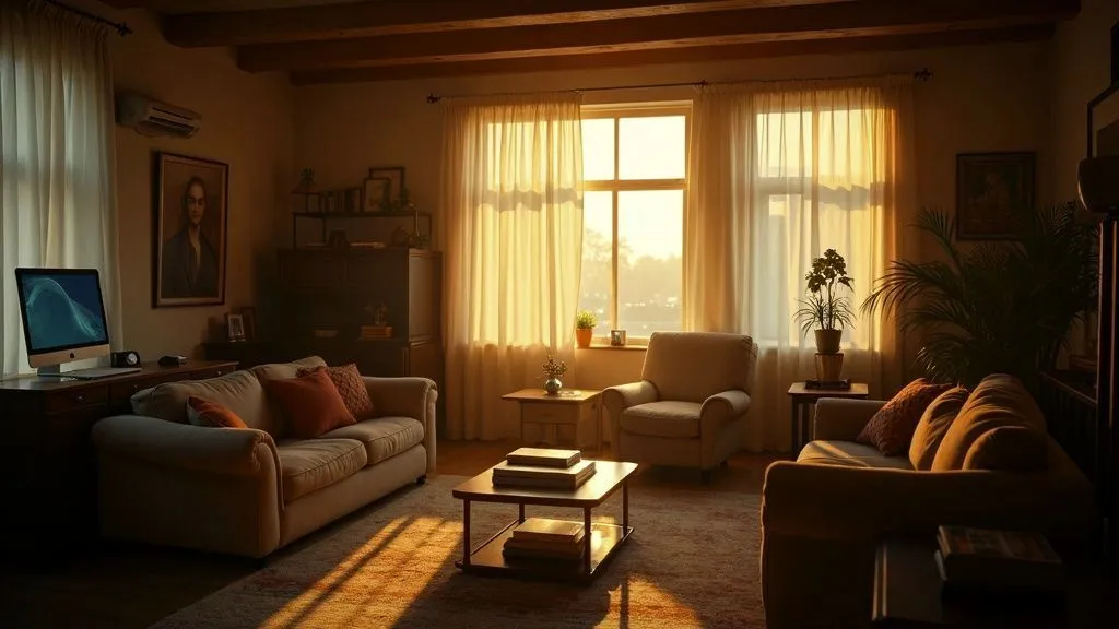 A modern smart home setup with various connected devices