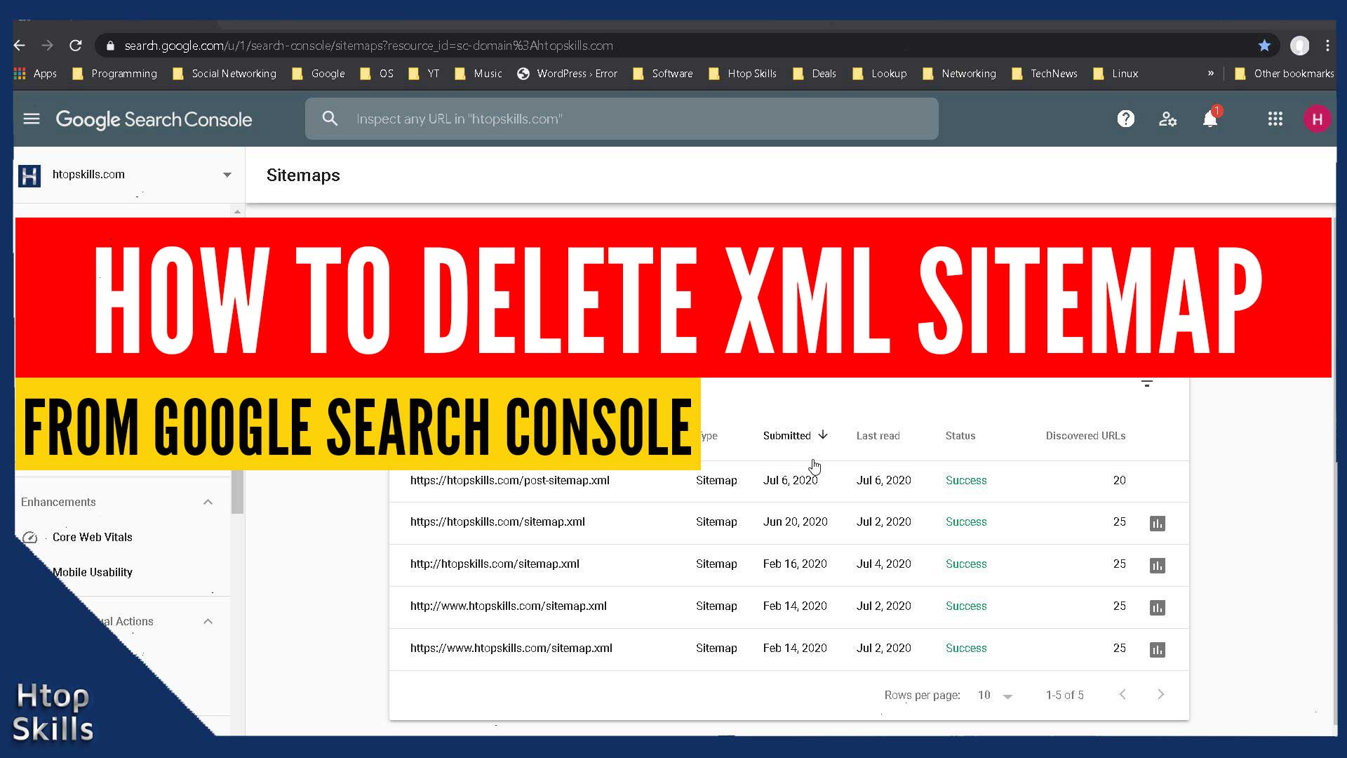 Google Search Console with some XML sitemap