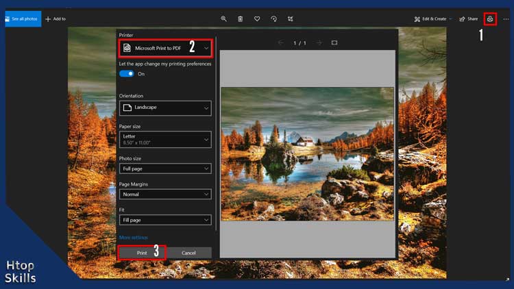 Steps to convert jpg image to PDF file on Windows 10
